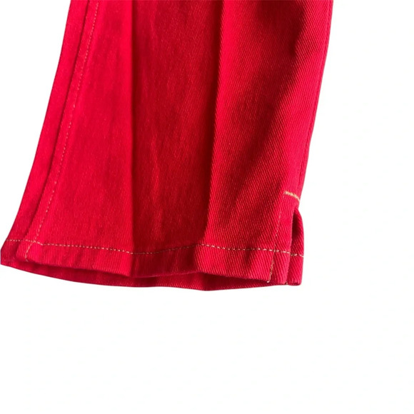 Lauren Ralph Lauren Cowgirl Red Denim Straight Cropped Leg Jeans Size 4 - Picture 4 of 7